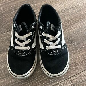 Vans toddler shoes size 10 black and white